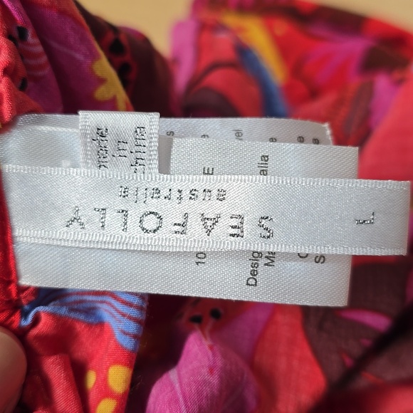 {Seafolly} On Vacation Printed Coverup Pants - Size Large - Picture 11 of 15